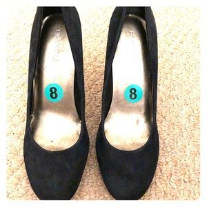 Franco Sarto Navy Suede Pumps - Size 8